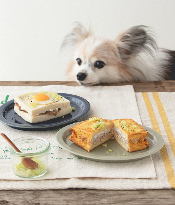 高野豆腐でクロックムッシュとクロックマダム 手作り犬おやつレシピ 犬ごはん先生いちかわあやこ Official Web Site