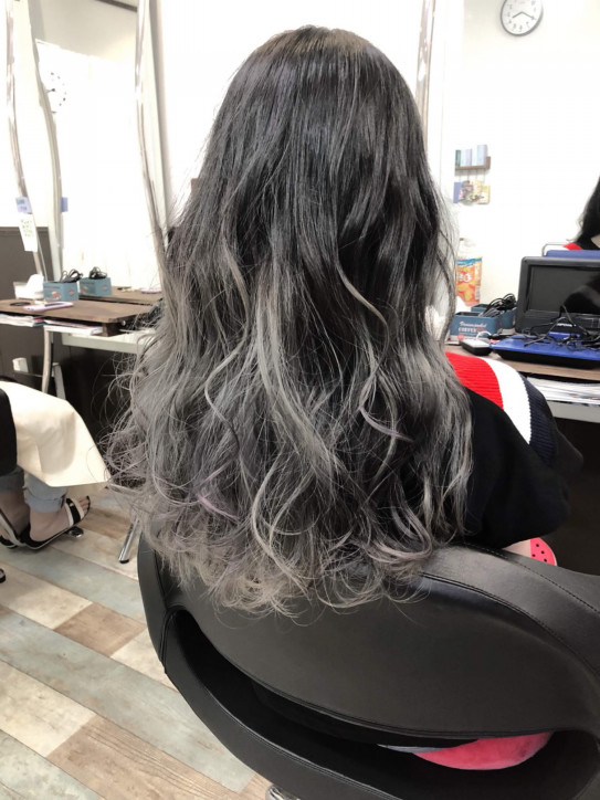 シルバー系グラデーションカラー Cut Color R 成田市三里塚美容室