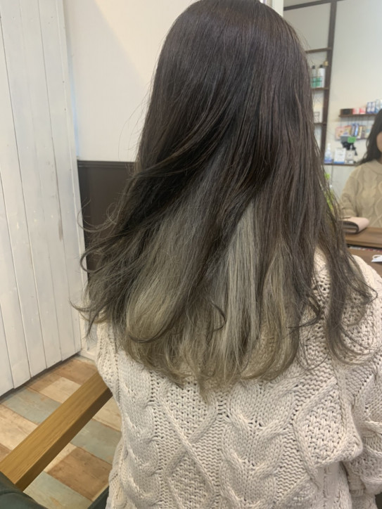 インナーカラー グレージュ系 Cut Color R 成田市三里塚美容室