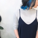 ウルフヘア パープルヘア ハイライト デザインカラー ナチュラル