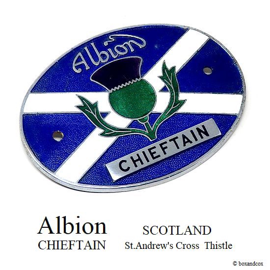 Albion CHIEFTAIN SCOTLAND CAR BADGE PLATE/アルビオン カー バッジ プレート | bac style ...