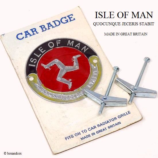 1960's ISLE OF MAN/マン島 カー グリルバッジ デッドストック | bac