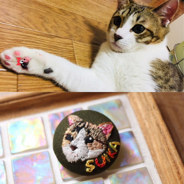 わんことにゃんこの刺繍ブローチオーダー始まります | handmade 