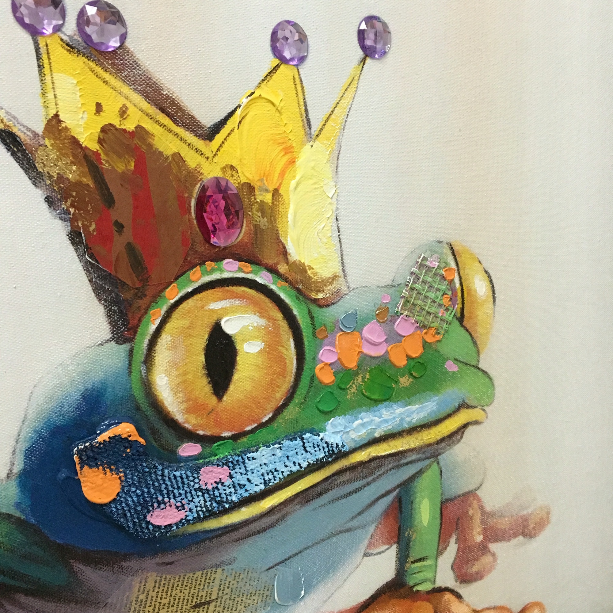 縁起物で カエルとフクロウの絵画 | モダンでおしゃれなアートの専門店