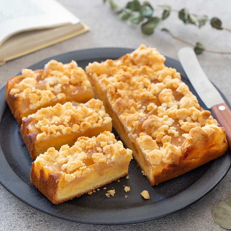 クランブルトッピングのアップルパイバーのレシピ