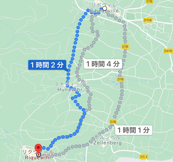 フランス アルザス地方のワイン街道を リボヴィレ Ribeauville から ウナヴィール Hunawihr を経由して リクヴィル Riquewihr まで散策 Les Falaises De Gres フランス アルザス地方のワイン街道を リボヴィレ Ribeauville から ウナヴィール Hunawihr を経由して リクヴィル Riquewihr まで散策 Les Falaises De Gres