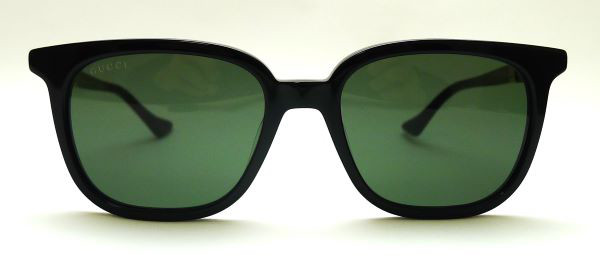 GUCCIロゴと赤緑のシェリーラインカラーのパーツが入ったスクエアの