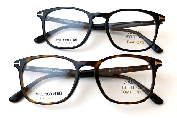 TOM FORD トムフォード TF5505-D ブラックフレーム アイウェア メガネ 54口19-145