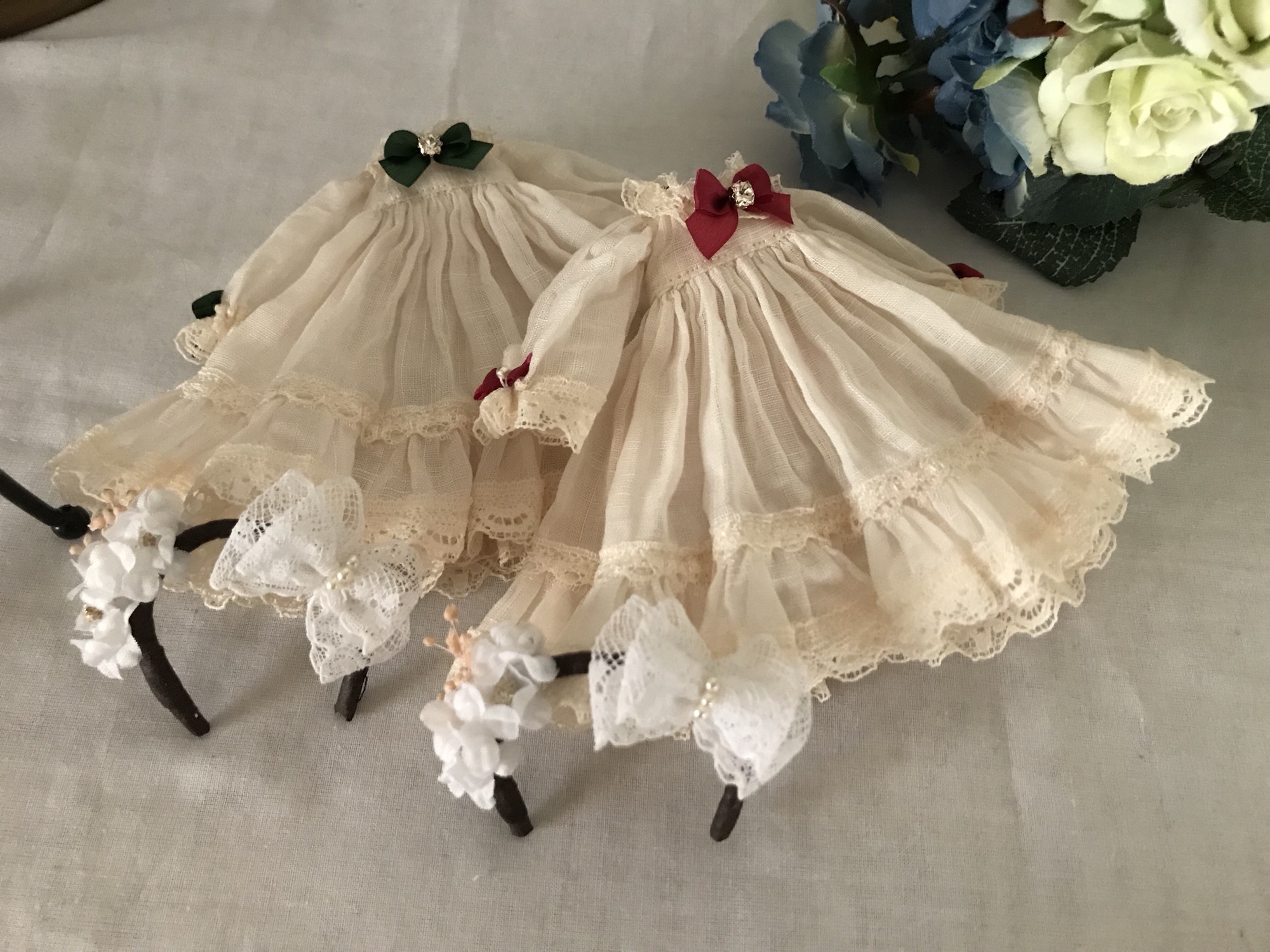 m☆o プロフ必読 テディベア ハンドメイド aibear紅茶染め11.5 コード刺繍シアーベロアトップス｜PETAL ONLINE（ペタルオンライン）