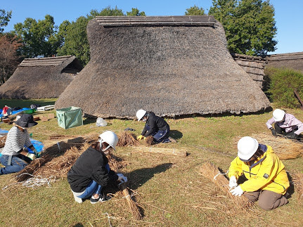 横浜市都筑区 歴史博物館かやぶき屋根プロジェクト 富士かやぶき建築 茅吉