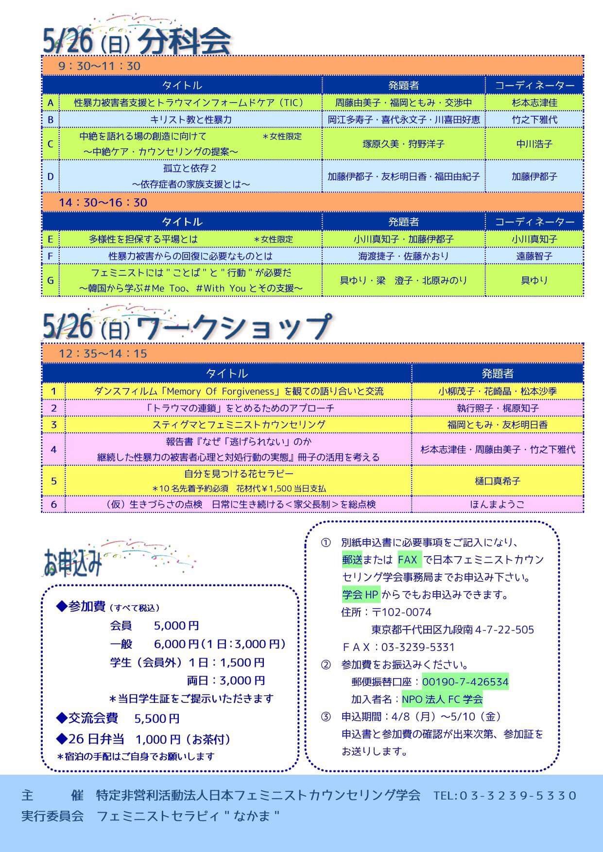 フェミニストカウンセリング学会で、「Memory Of Forgiveness