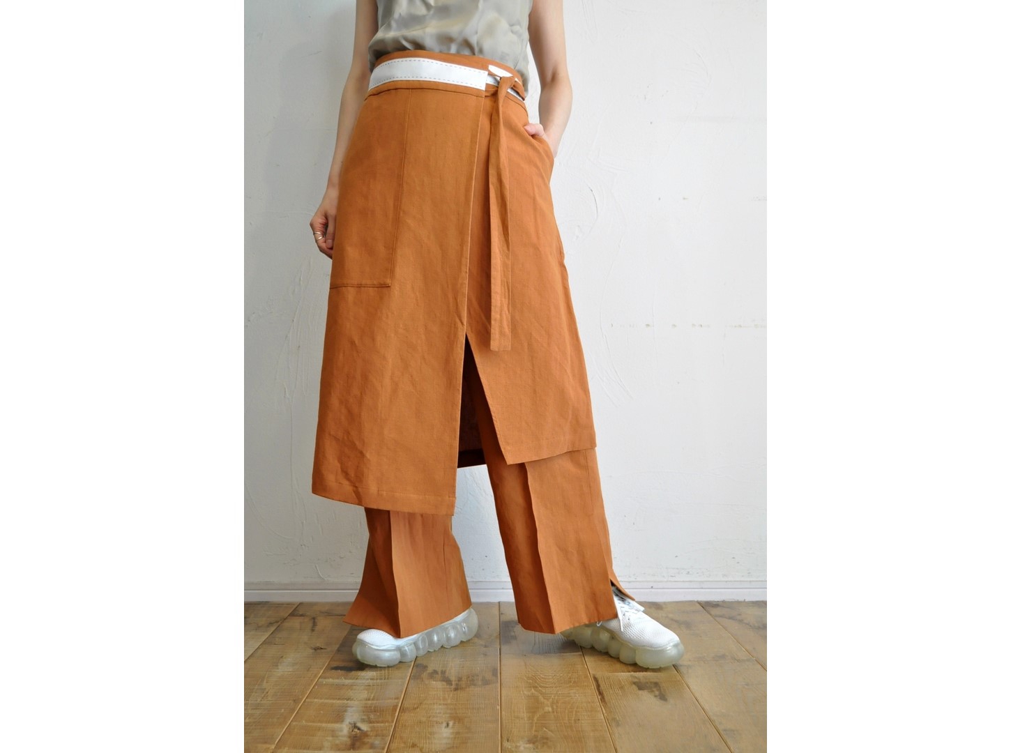 angelina】cotton linen wrap skirt /【アンジェリーナ】コットン