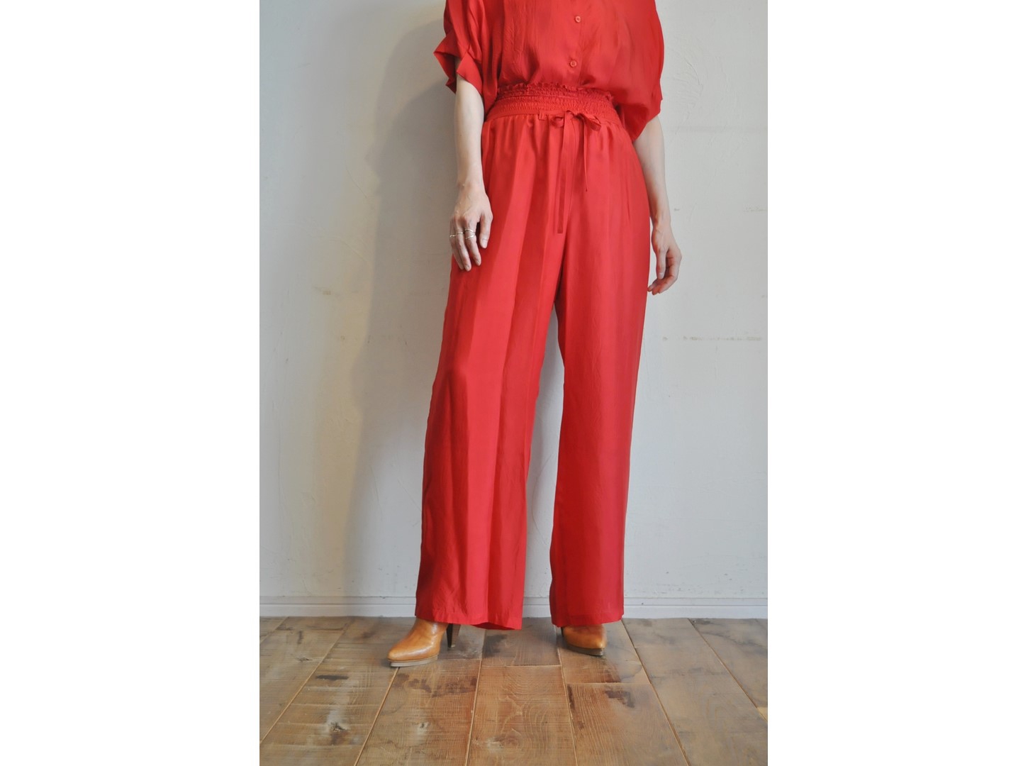hippiness】shirring straight pants /【ヒッピネス】シャーリングストレートパンツ | ChaosBohemia