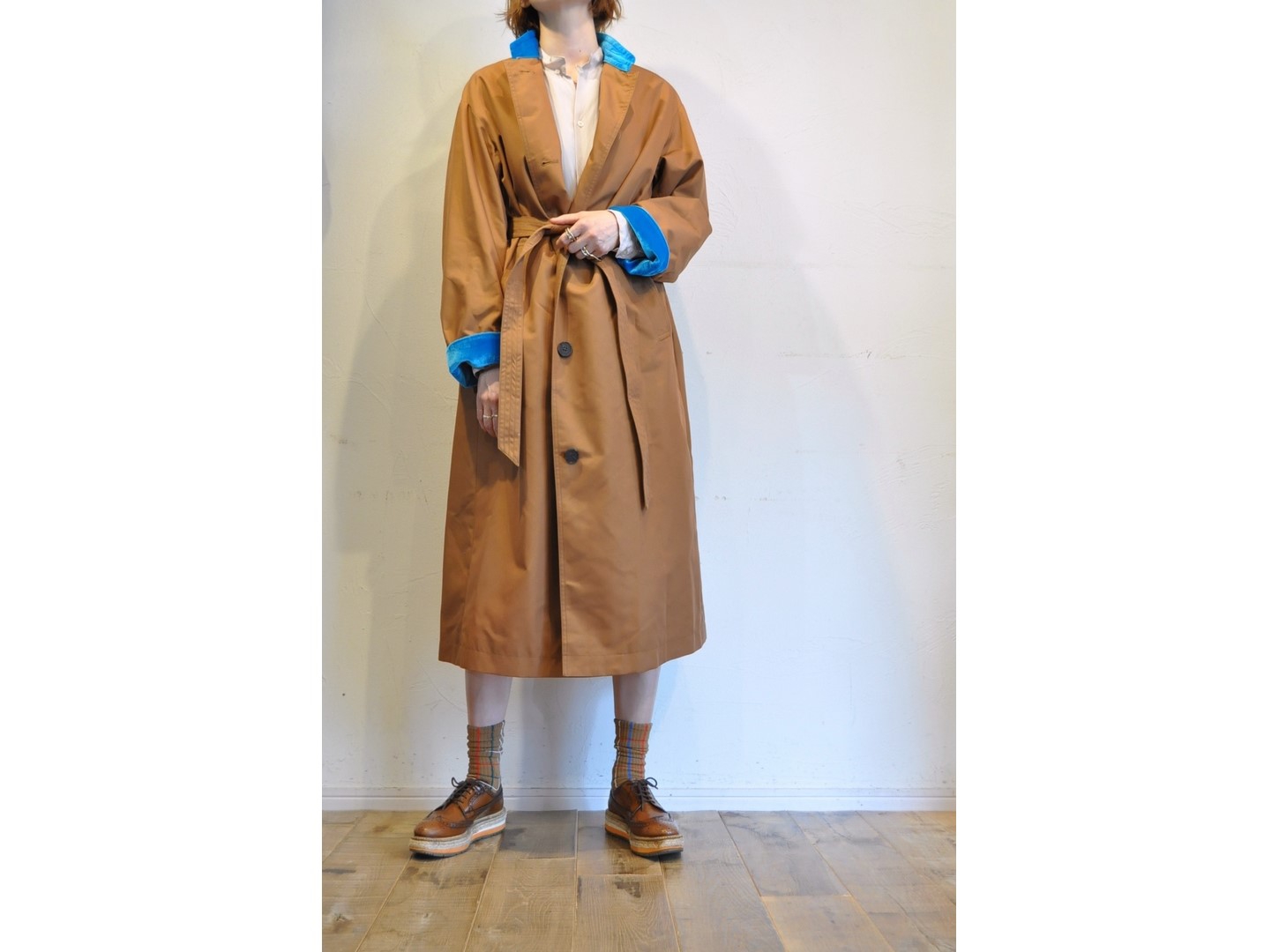 thomas magpie】back velour line coat /【トーマスマグパイ】バック ...