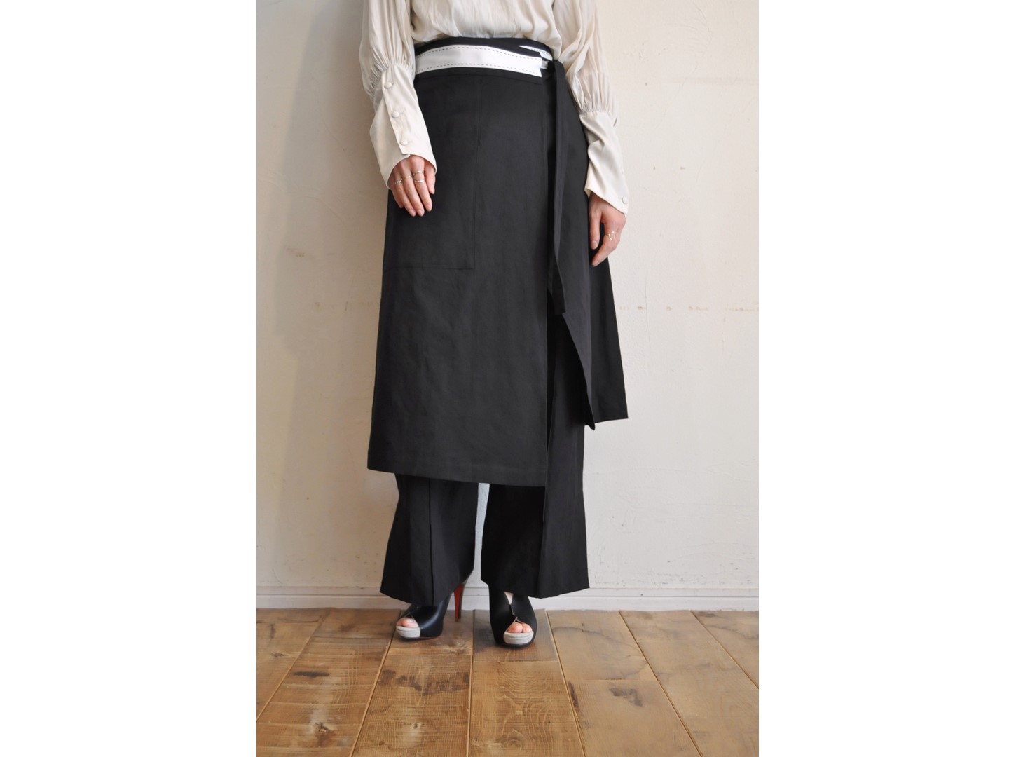 angelina】cotton linen wrap skirt /【アンジェリーナ】コットン