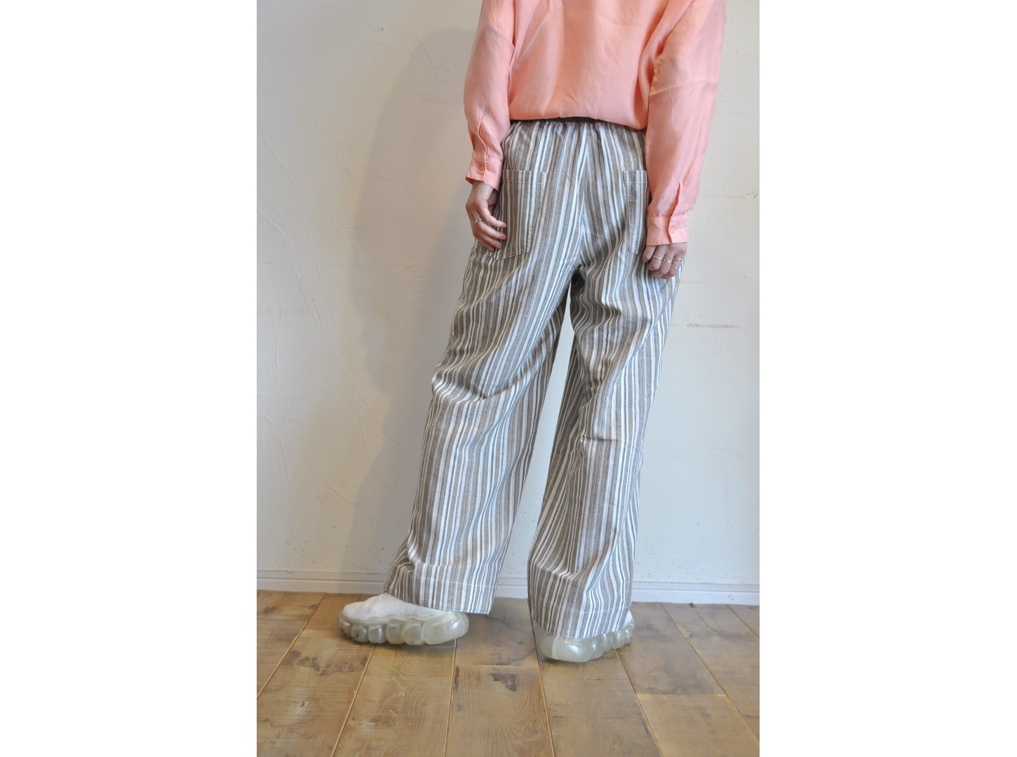 garance et violette】stripe wide pants /【ギャランスエトヴィオ