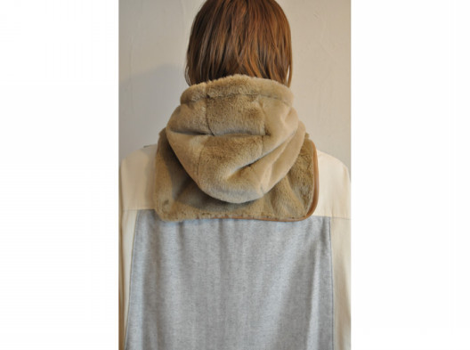 RehersalL】fur hood collar /【リハーズオール】ファーフードカラー  
