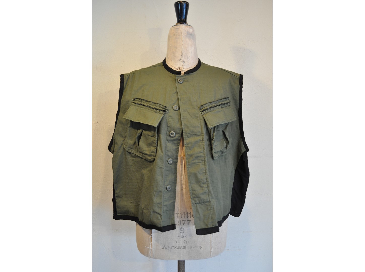 RehersalL】jungle fatigue frill vest /【リハーズオール】ジャングル