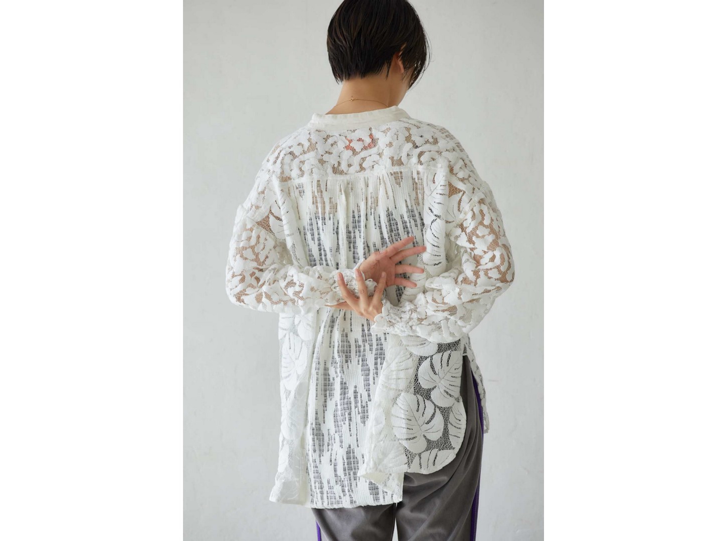 RehersalL】botanical lace blouse /【リハーズオール