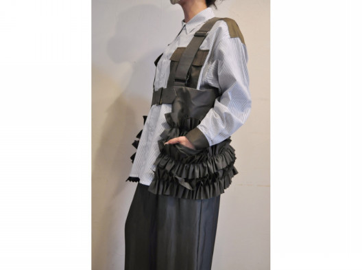 thomas magpie】raffled pocket vest/【トーマスマグパイ】ラッフルド 