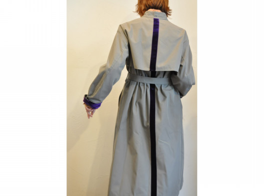 thomas magpie】back velour line coat /【トーマスマグパイ】バック 