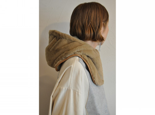 RehersalL】fur hood collar /【リハーズオール】ファーフードカラー  