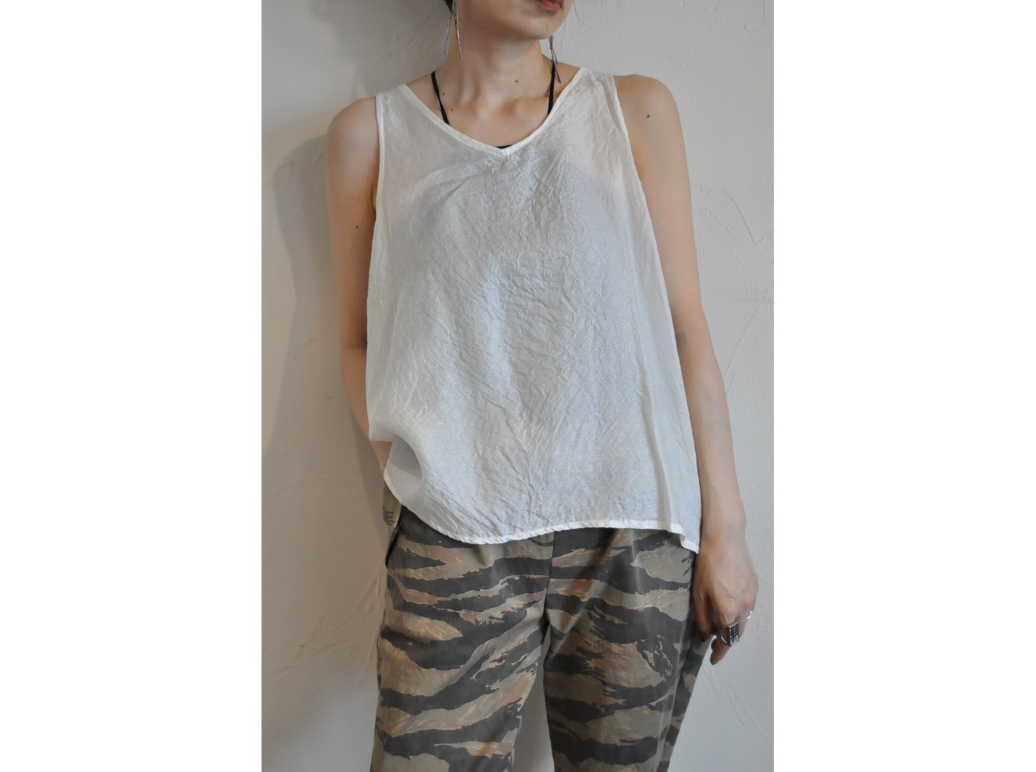 hippiness】cupro 2way tank top /【ヒッピネス】キュプラ2ウェイ