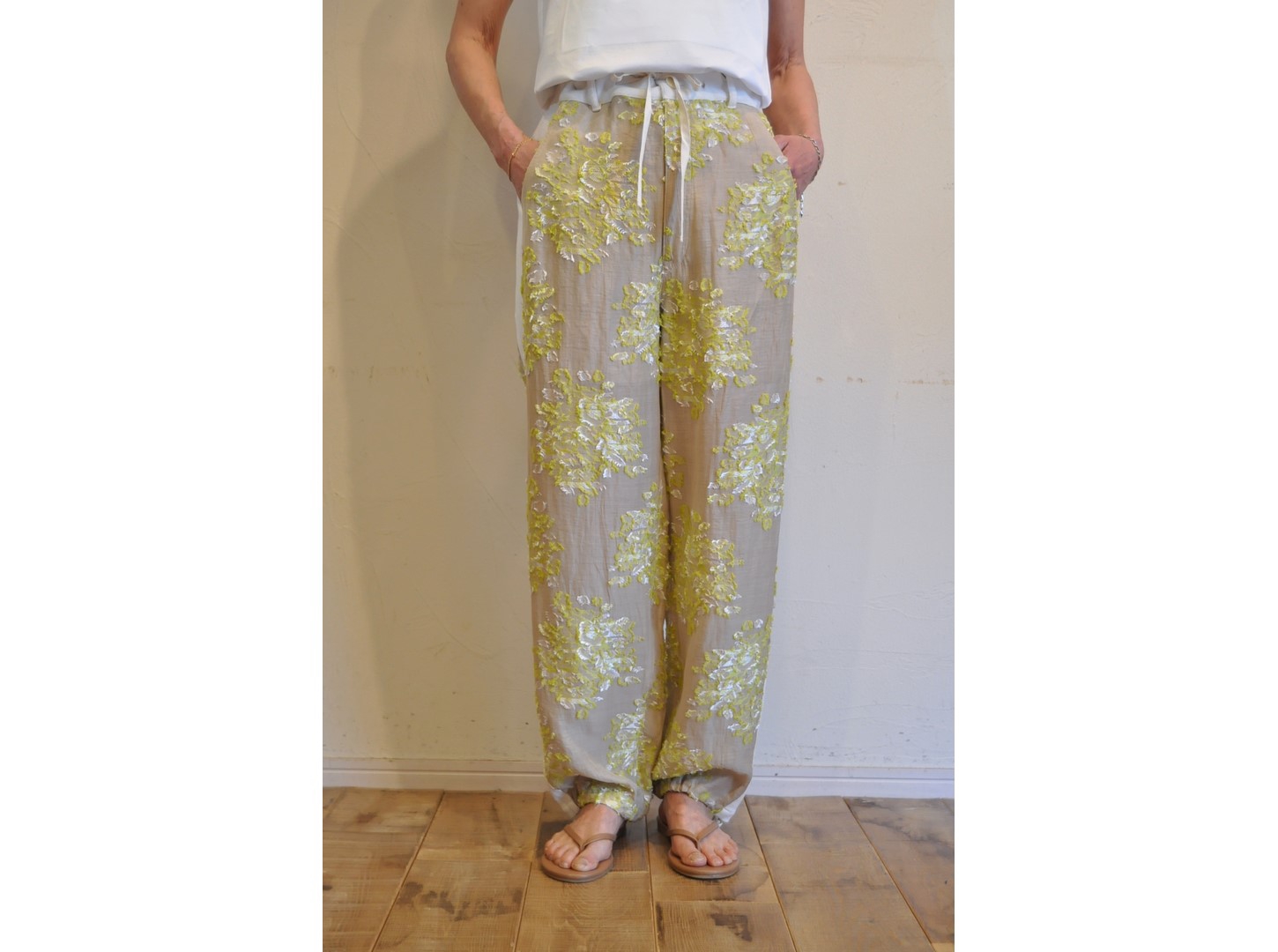 garance et violette】jacquard pants/【ギャランスエトヴィオレット