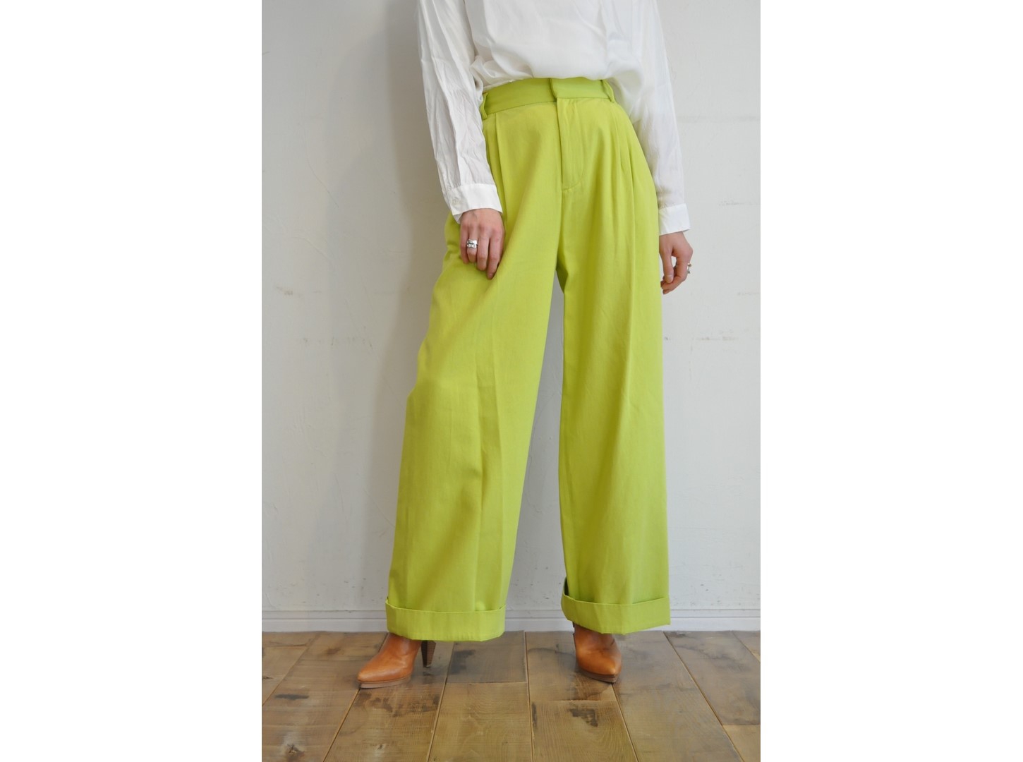 thomas magpie】cotton twil wide pants /【トーマスマグパイ