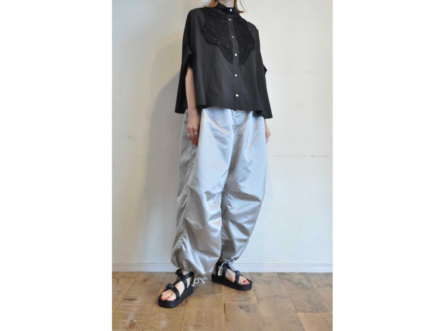 margaux マルゴー drop shoulder lace shirts margaux】drop shoulder lace shirts /【マルゴー】ドロップショルダー