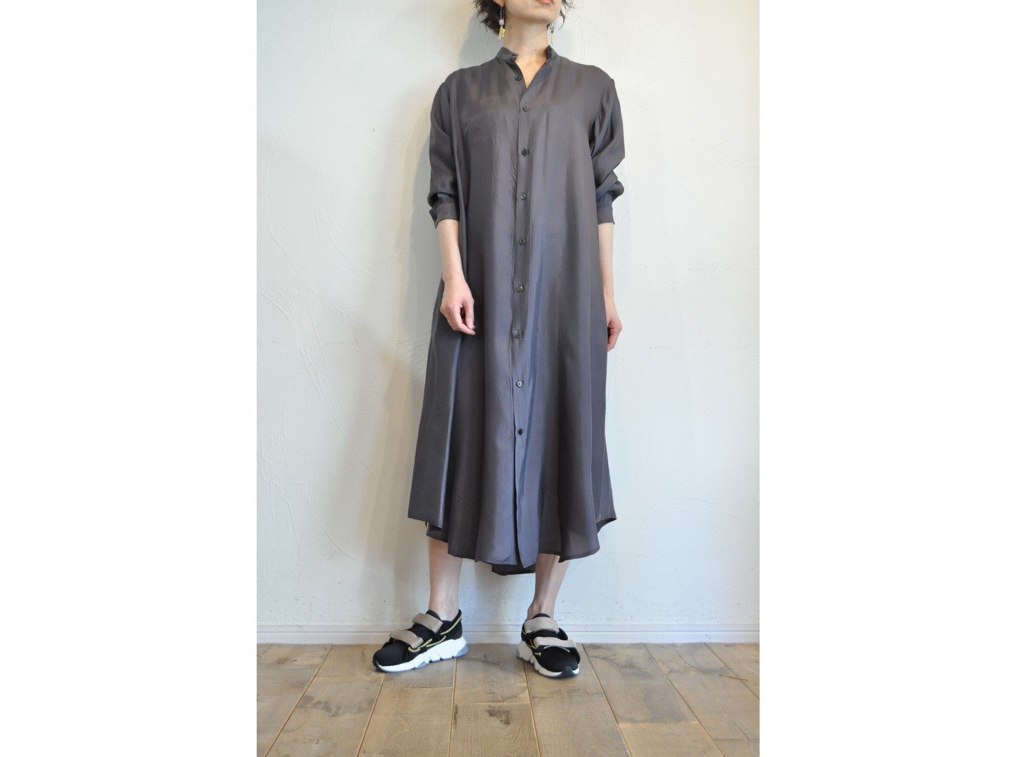 hippiness】cupro long shirt onepiece /【ヒッピネス】キュプラロング ...