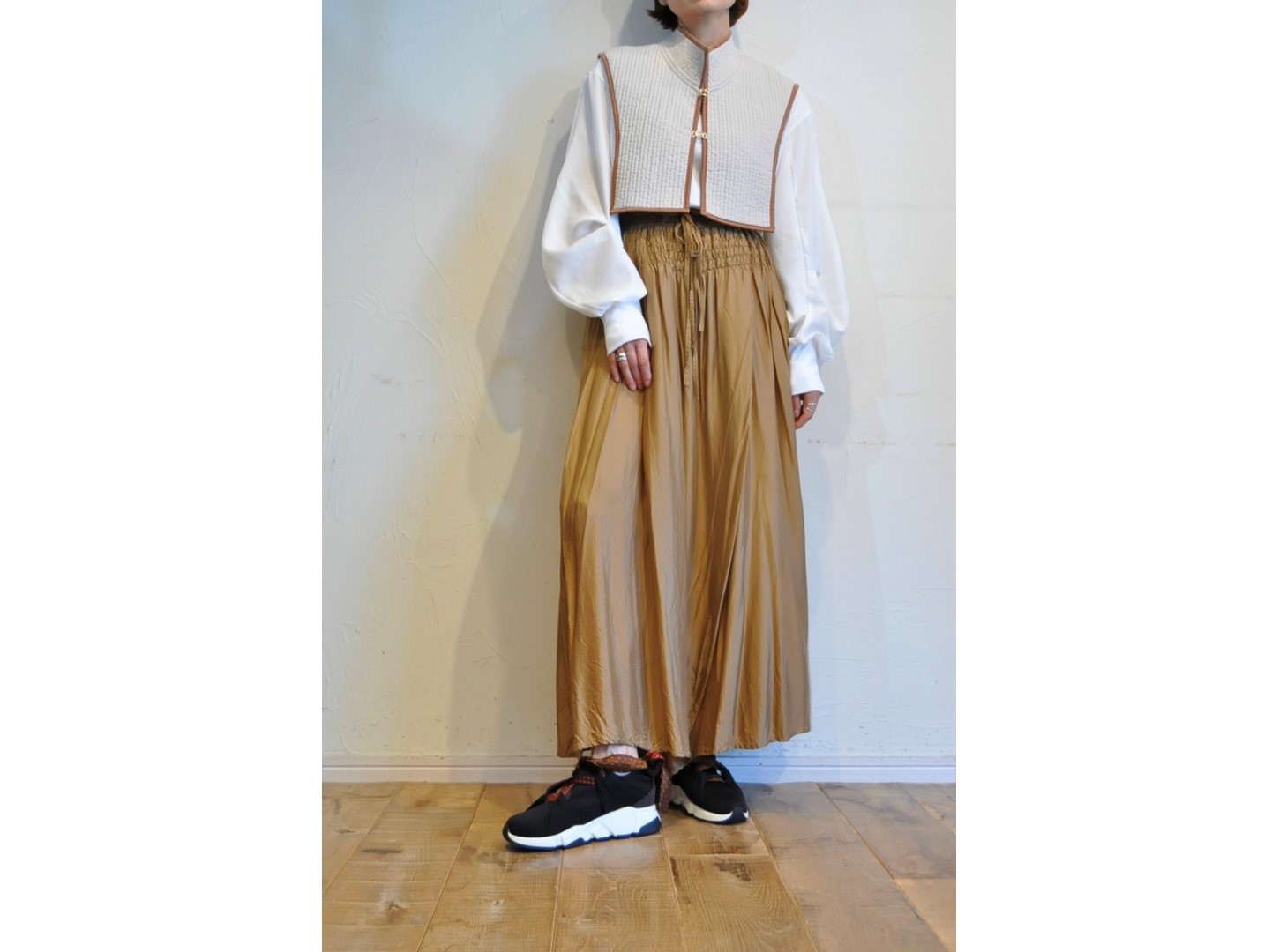 RehersalL】iburu stand collar vest /【リハーズオール】イブル