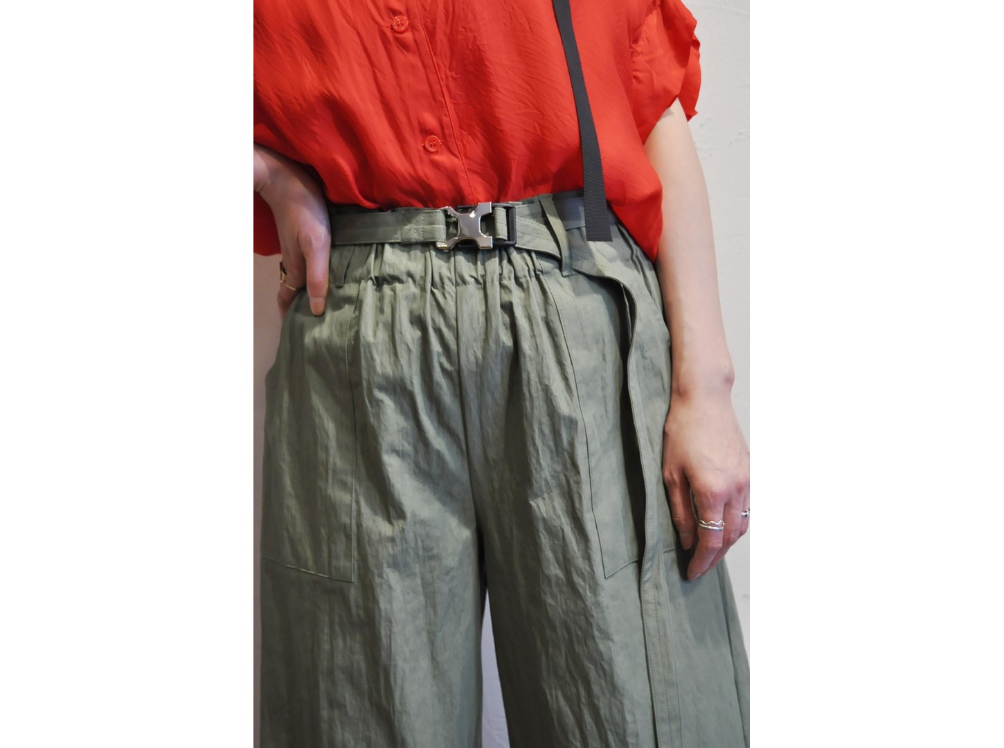 margaux】belt wide pants /【マルゴー】ベルトワイドパンツ
