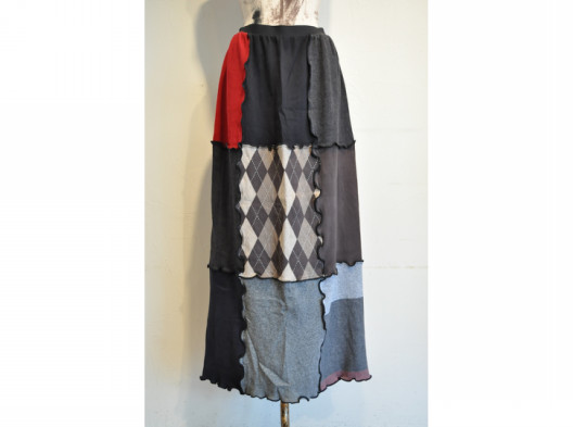 RehersalL】knit patch skirt /【リハーズオール】ニットパッチ  
