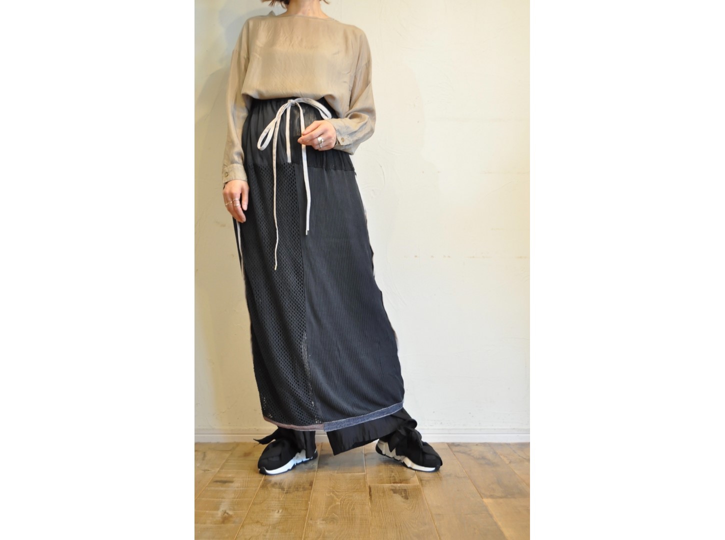 RehersalL】silk linen knit onepiece /【リハーズオール】シルク