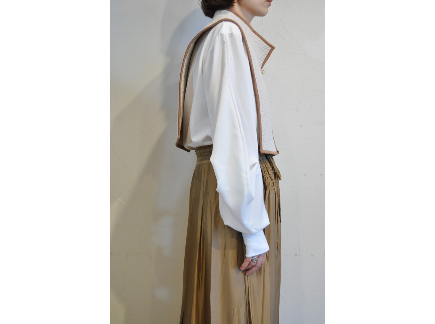 RehersalL】iburu stand collar vest /【リハーズオール】イブル