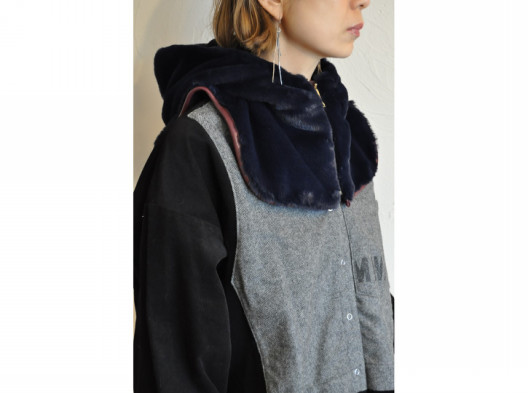 RehersalL】fur hood collar /【リハーズオール】ファーフードカラー  