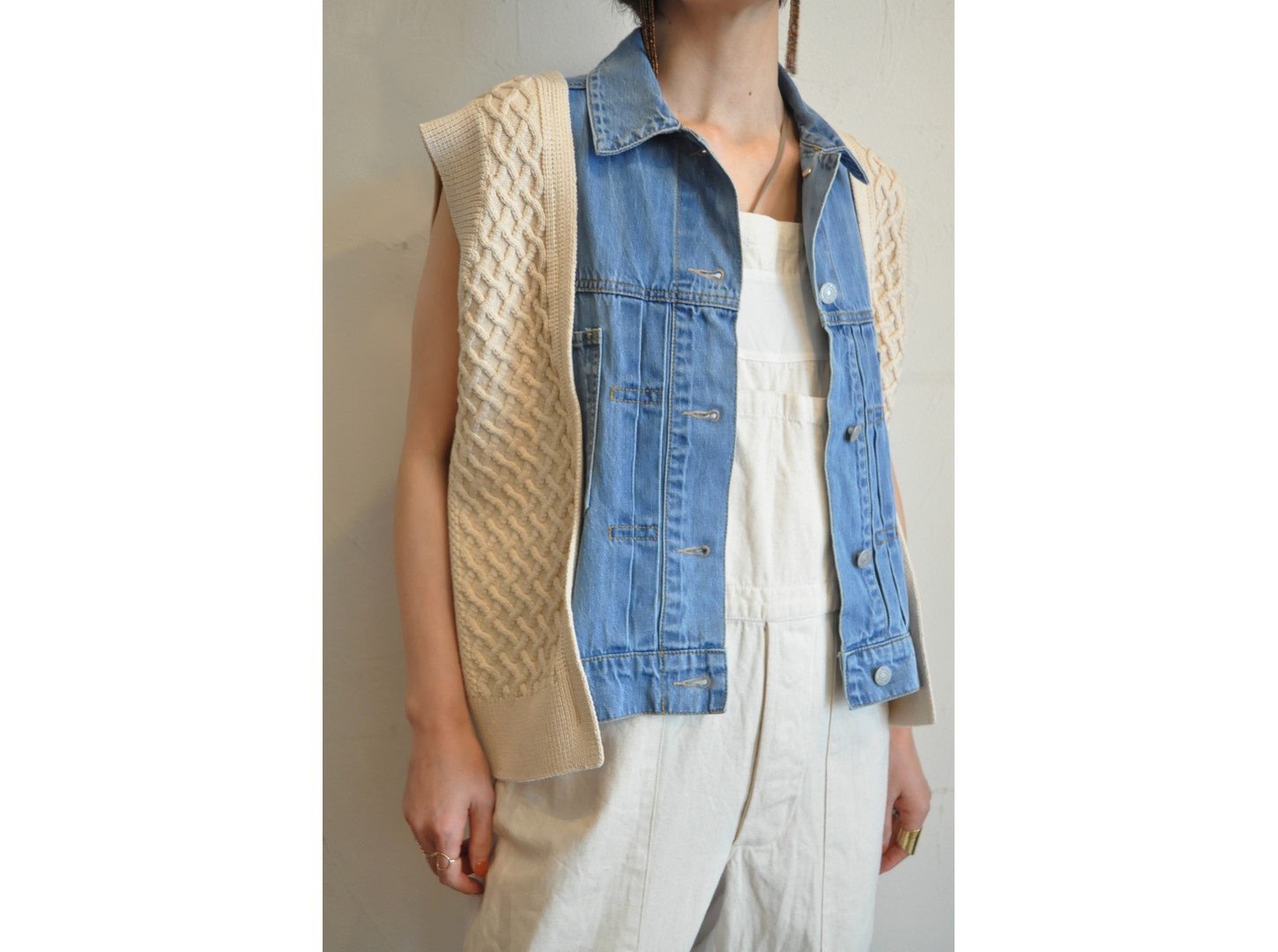 blanc basque】denim knit vest /【ブランバスク】デニムニットベスト