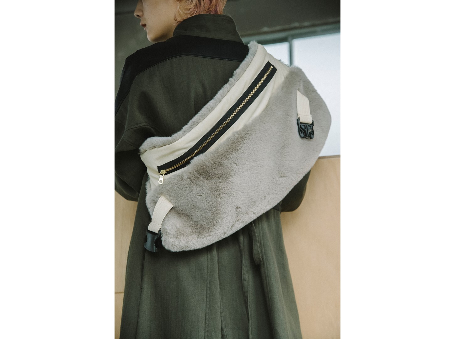 REHERSALL ECO Fur BAG ネックウォーマー ベージュ RehersalLeco fur 