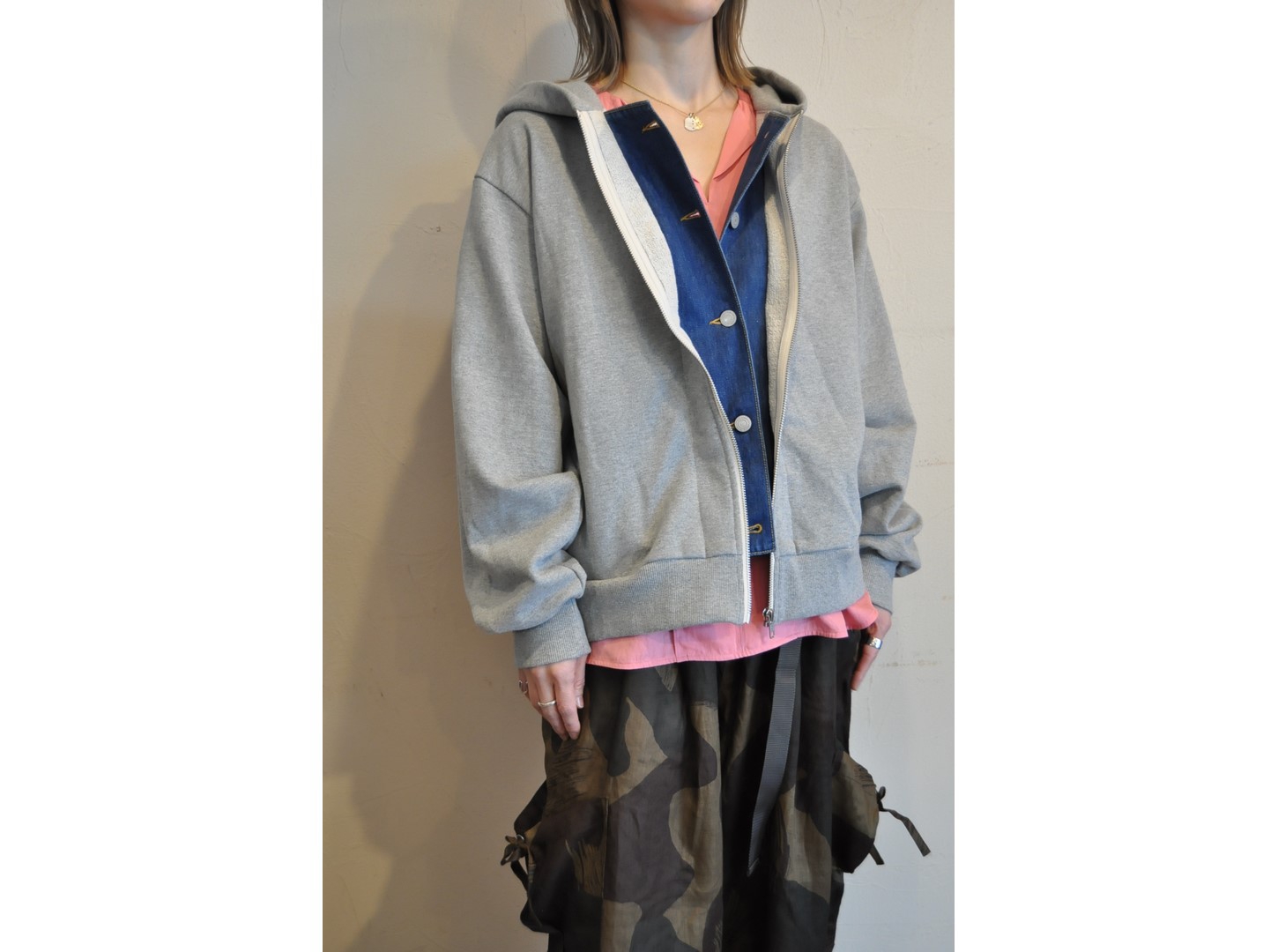 blanc basque】sweat denim hoodie /【ブランバスク】スウェットデニム