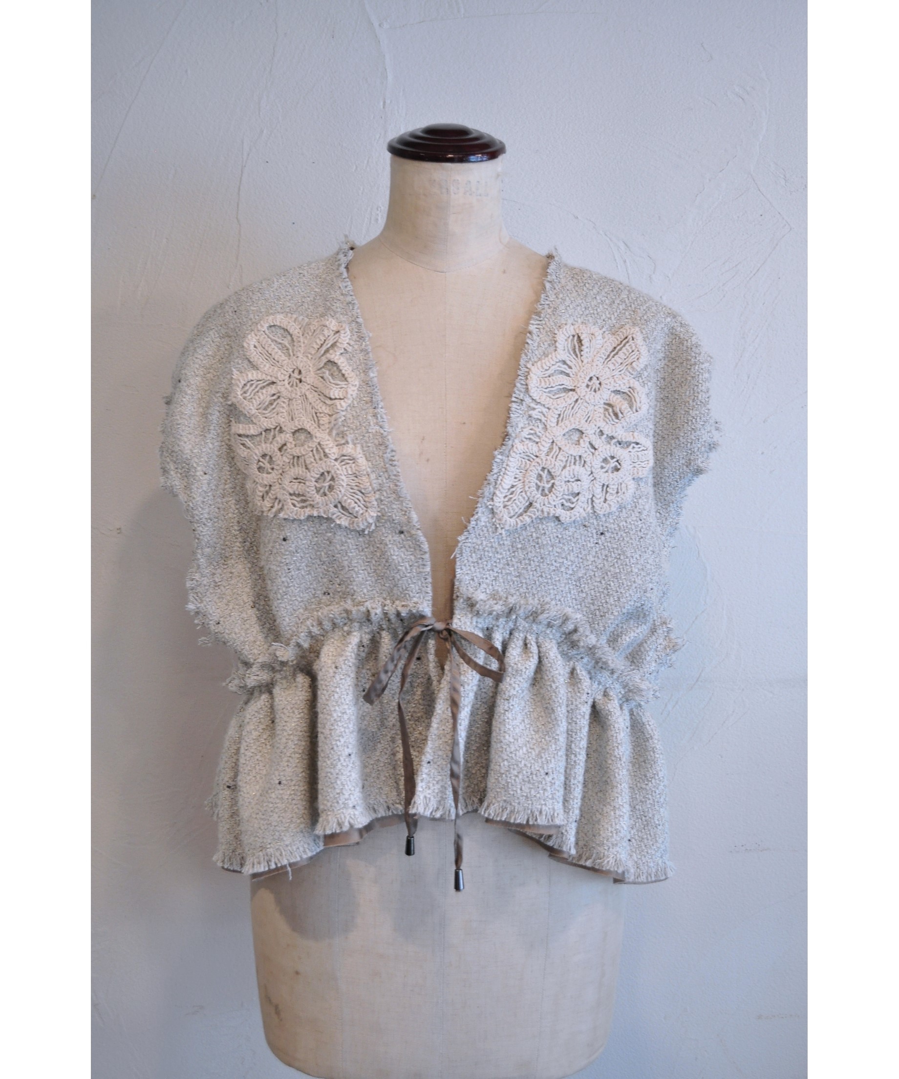 REHERSALL リハーズオール リネン フリンジベスト ジレ フリーサイズ RehersalL 展示会予約商品 | ChaosBohemia