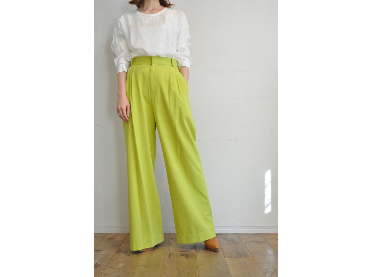 thomas magpie】cotton twil wide pants /【トーマスマグパイ