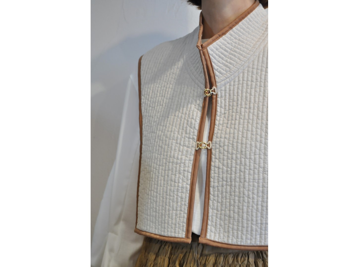 RehersalL】iburu stand collar vest /【リハーズオール】イブル