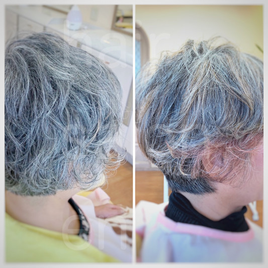 グレイヘアのカラーリング Hairsalon En