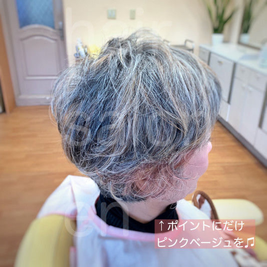 グレイヘアのカラーリング Hairsalon En