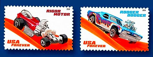 hot wheels 50th anniversary stamps