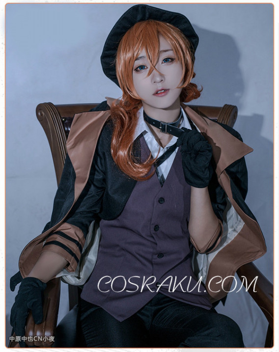 文豪ストレイドッグス 中原中也 コスプレ用服 コート 帽子 衣装セット コスプレ衣装 コスウィッグ 道具