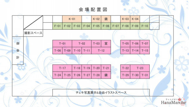 チェキ写真展示 自由イラストスペース 大阪ハンドメイドイベント Handmade Hanamarche