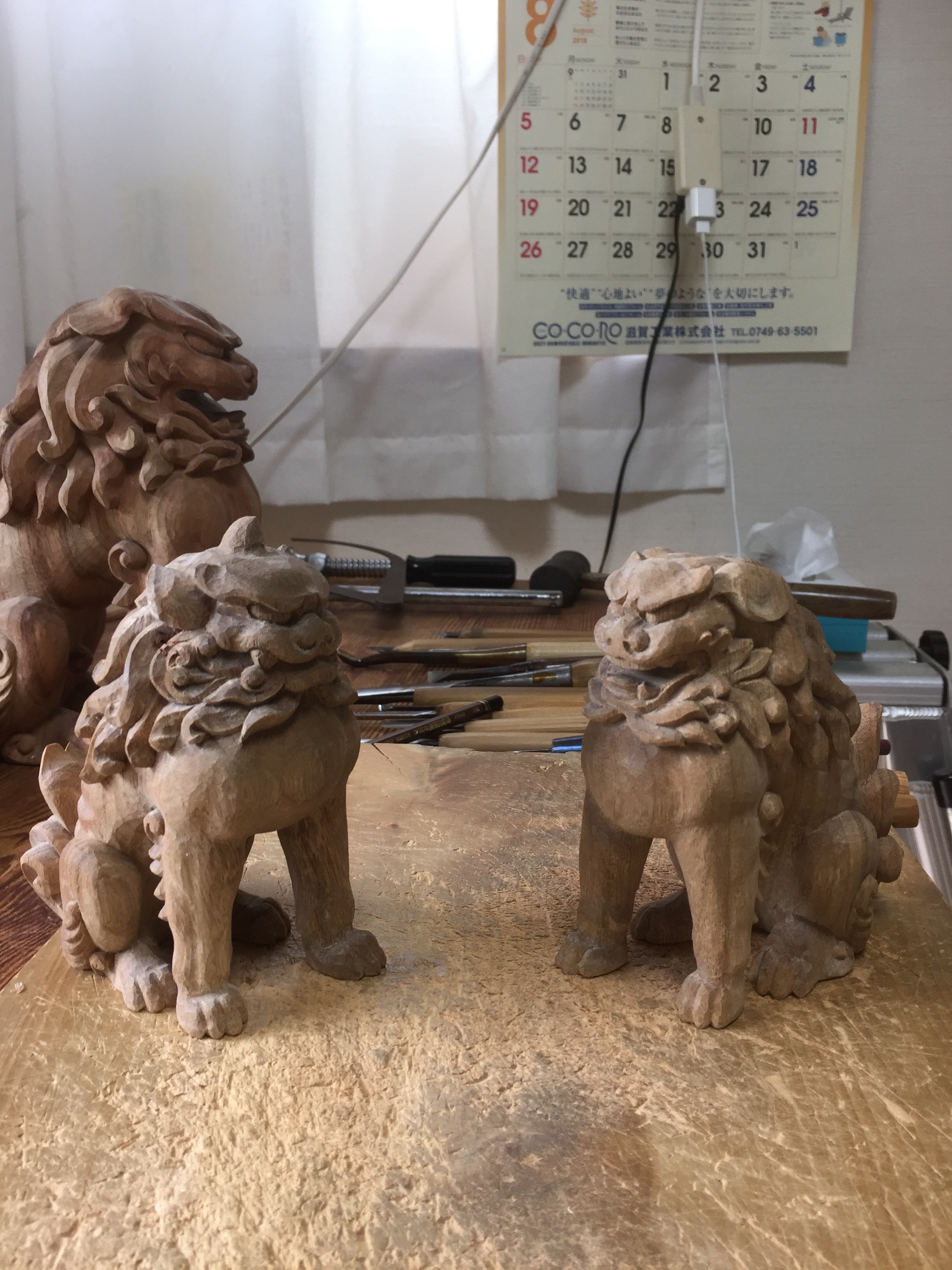 木彫狛犬（小）10㎝ | 東雲彫刻所