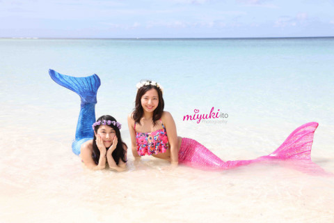 マーメイド体験フォト グアム記念写真